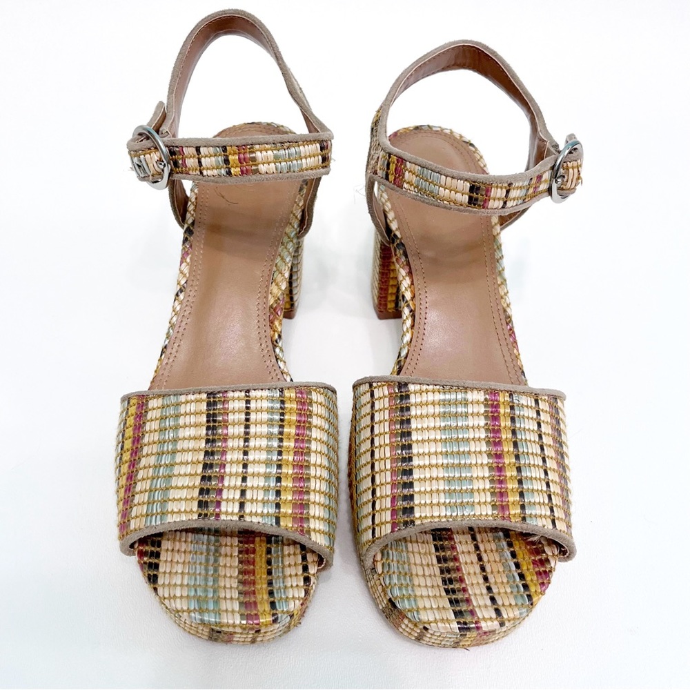 urban outfitters | sienna rattan raffia platform sandal heels 9 - Picture 8 of 13